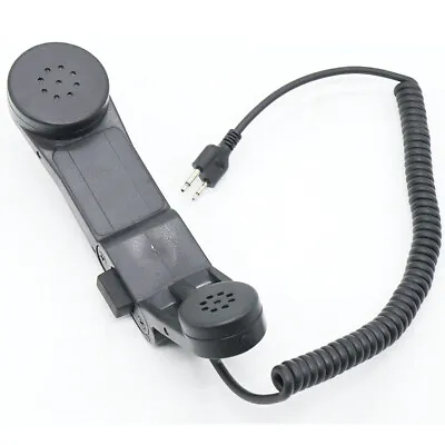 Military H-250 PTT Handset Handheld Microphone For ICOM Two Way Radio • $21.80