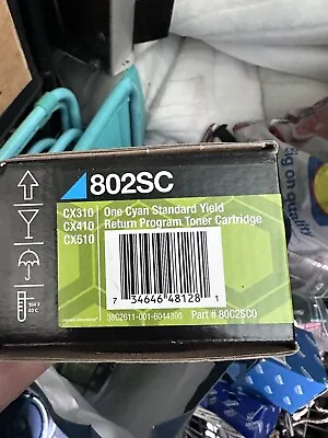 Genuine Lexmark 802SC Cyan Return Program Toner Cartridge - (80C2SC0) - VAT Inc • £25