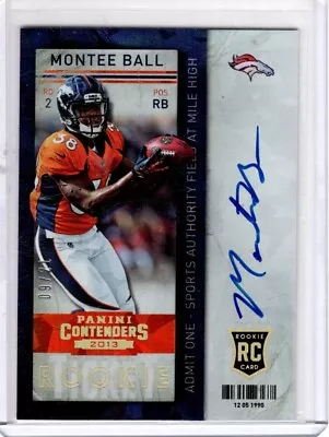 MONTEE BALL 2013 Panini Contenders Cracked Ice Rookie AUTO / AUTOGRAPH /21 • $29