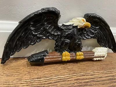 Vintage Cast Metal Eagle Decor Grasping Arrows • $20