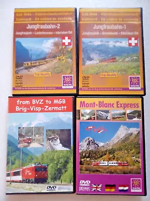 Swiss Cab Ride Railway DVDs Jungfraubahn X2 Mont Blanc Express From BVZ To MGB • £54.99