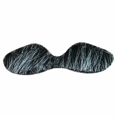 Grey Pilot Aviator Moustache Tash Self Adhesive Fancy Dress Accessory • £3.59