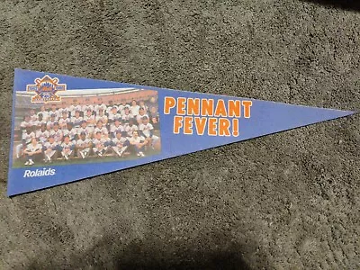 NEW YORK METS 25TH ANNIVERSARY 1962-1986 PENNANT 8 1/2  X 24    • $12.74