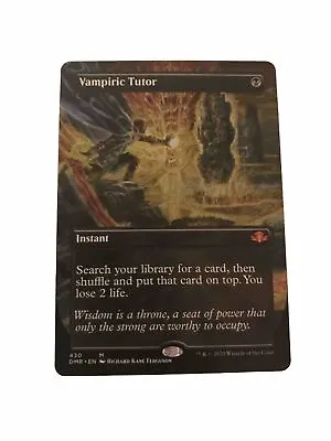 Vampiric Tutor Borderless Alt Art (430) MTG Dominaria Remastered ( MINT) • $45