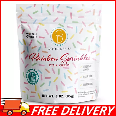 Good Dees Low Carb Rainbow Sprinkles No Sugar Added Keto Natural Coloring 3oz • $16.26