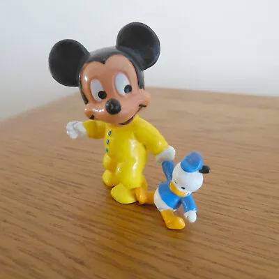 Vintage Bully Baby Mickey Mouse With Donald Duck Toy PVC Figurine • £10.99