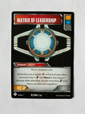 Transformers TCG - Matrix Of Leadership • $9.96
