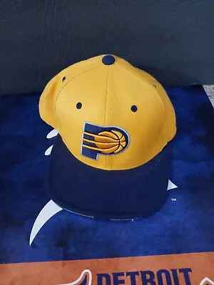 Indiana Pacers Hat Mitchell And Ness Yellow With Blue Brim Snapback Never Worn • $39.99