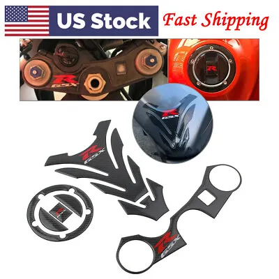 Protector 3D Decal Gas Tank Pad Stickers Fit GSXR 1000 750 600 Real Carbon Fiber • $25.15
