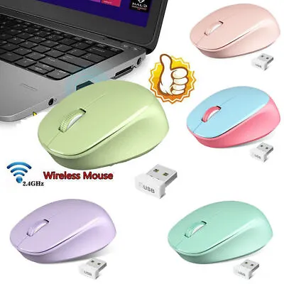 NEW Wireless 2.4GHz 1600 DPI Optical Mini Mouse & USB Receiver For Laptop Mac PC • $3.99