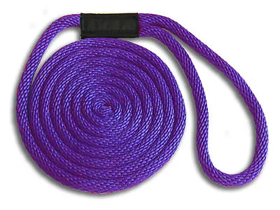 1/2  X 15' Solid Braid Nylon Dock Lines - Purple - Made In USA • $21.99