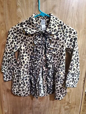 Mack & Co. Toddler Girl Fleece Coat 4T Leopard Print • $22