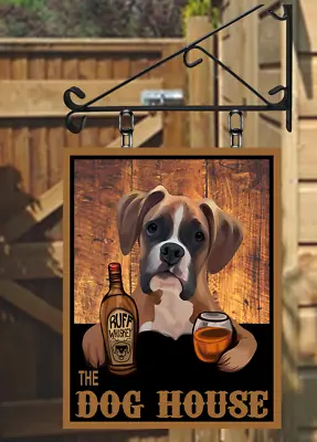 The Dog House Various Breeds Hanging Swinging Pub Sign For Home Bar Or Man Cave • £43.28