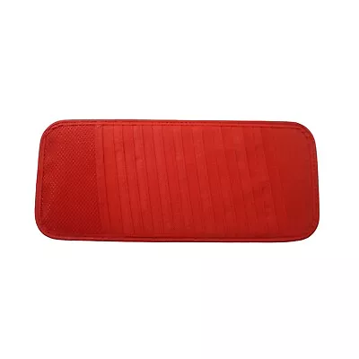 18 CD Car Sun Visor Storage Disc Capacity Dvd Holder Red Pocket Case Organizer • $6.99