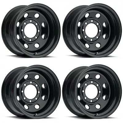 Set 4 15  Vision HD 85H Soft 8 Gloss Black Wheels 15x10 5x5 (5x127) Rims -39mm • $480