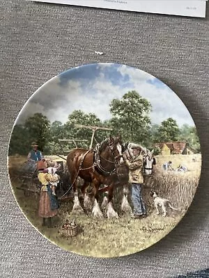 Vintage Wedgwood Collectors Plate Binding The Corn John L Chapman Life On Farm • £3