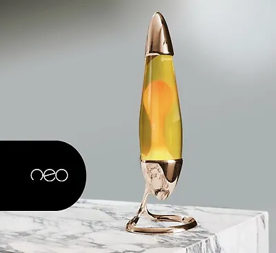 Mathmos Copper Neo Lava Lamp With Orange Wax In Yellow  Liquid. • $172.83
