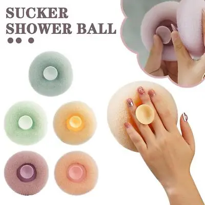 Shower Ball Sponge Bath Loofahs Mesh Pouf Massage Exfoliate Suct With ✨ • $3.14