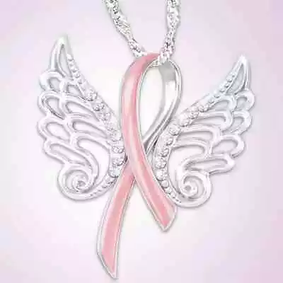 Creative Trendy Elegant Rhinestone Wings Knot Pendant Necklace Decorative Ribbon • $15.98