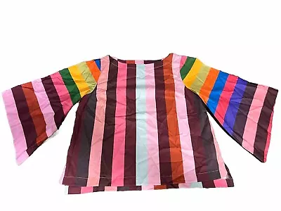 Geisha Designs Anthropologie Womens Colorful Stripes Boxy Shirt  Size Small- New • $17.77