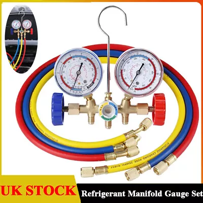 Air Conditioning AC Diagnostic Manifold Gauge Tool Set Refrigeration R22 R134A • £18.89