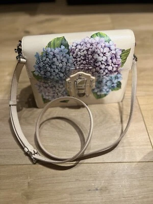 £600 • Buy Leather Crossbody LUCIA Bag - Floral Print Hydrangeas