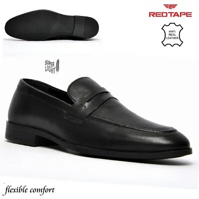Mens Red Tape Leather Formal Office Smart Casual Italian Oxford Brogue Shoes SZ • £22.95