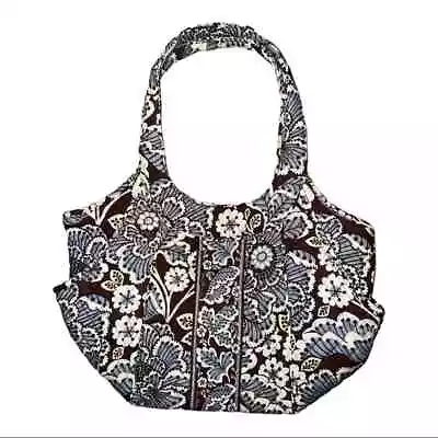 Vera Bradley Slate Blooms Angle Tote Bag Purse Multicolor Floral EUC • $44.99