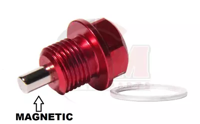 Aluminum MAGNETIC Red Oil Drain Plug ADP581RED For Dodge Cummins Diesel 5.9L 6.7 • $14.96