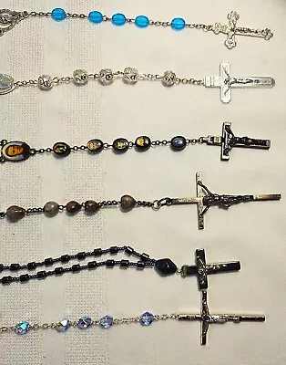 (D) 6 Pc Vintage To Now Religious Rosary Lot • $20