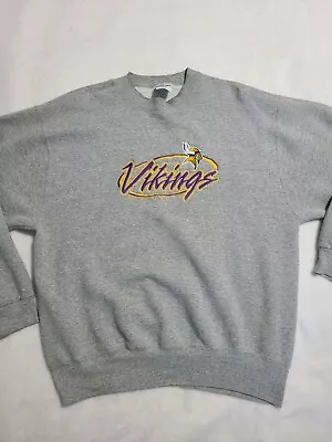 Vintage NFL Minnesota Vikings Men XXL Purple Pro Player Crewneck Sweatshirt NFL • $22