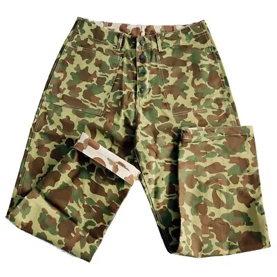 WW2 USMC Pacific Camo Military Pants Tactical HBT Soldier Trousers Size 30 Inch • $44.99