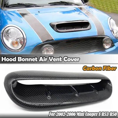 Carbon Fiber Hood Bonnet Scoop Air Vent For 2002-2006 2004 Mini Cooper S R53 R50 • $98.77