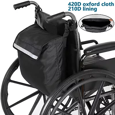 Wheelchair Bag Waterproof Wheelchair Pouch With Secure Reflective Strip EmZtT • $18.59