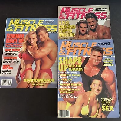 1992 • Muscle And Fitness Magazine •  Lot Of 3 • APR MAY JUL •   #MUSF-31 • $32.99