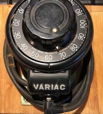 Vintage General Radio Type V5 Variac INPUT: 115V OUTPUT: 115V 0-130 VAC  USED • $40