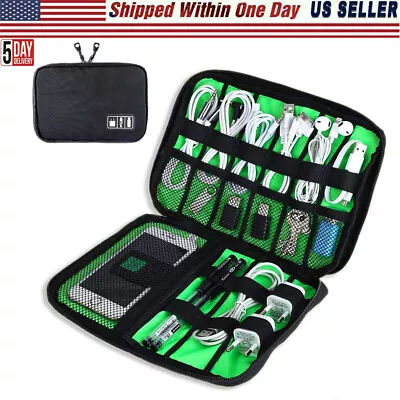 Travel Electronics Cable Organizer Bag Storage Case For Cords USB Accessories • $6.99