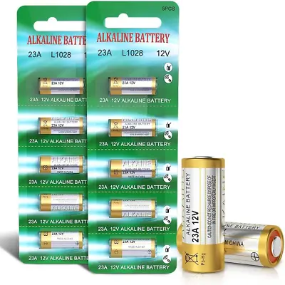 23A 12V Alkaline Batteries A23S MN21/23 L1028 A23 12V Battery Pack Of 10 • £7.76