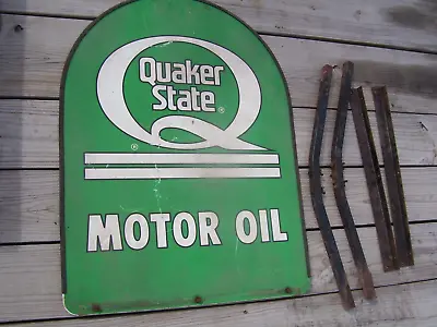 $225 • Buy Vintage Quaker State Motor Oil Gas Station Sign