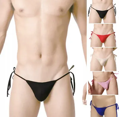 Tanga Posing Thong With Ties String Sides Ideal Underwear & Beach Posing Pouch • £8.99