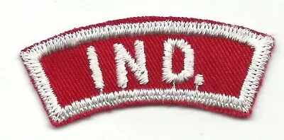 Boy Scout Bsa Red And White State Strip Ind. Patch Indiana Uniform Badge • $6.99