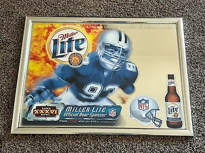 RARE 2001 MILLER LITE SUPER BOWL XXXVI   NFL Logo” MIRROR 26  X 20  Nice • $159.99