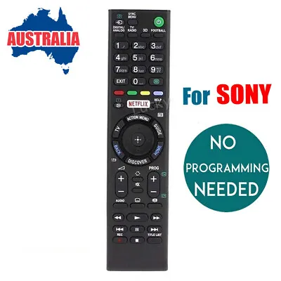 RMT-TX100A Netflix TV Remote Replacement For Sony KDL-43W800C KDL-55W800D • $13.52