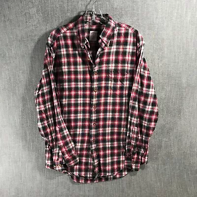 Brooks Brothers 346 Long Sleeve Flannel Shirt Men's M Red Plaid • $9.72