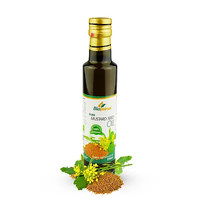 Biopurus Certified Organic Cold Pressed Mustard Seed Oil 250ml • £26.10