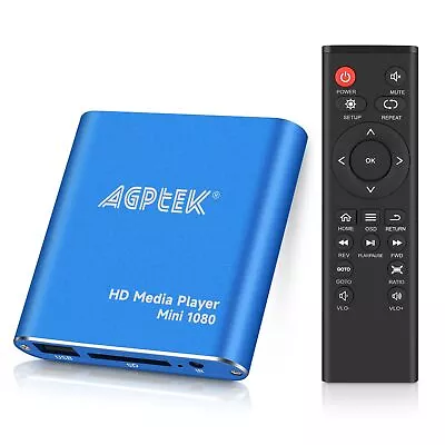 HDMI Media Player Blue Mini 1080p Full-HD Ultra HDMI MP4 Player For -MKV/RM/... • $57.91