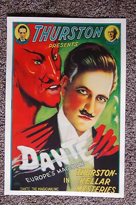 Howard Thurston Magician Poster #8 1923 Dante Thurston Kellar Mysteries • $7