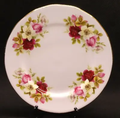Queen Anne Ridgway Pottery Rose (#8501) Side Plate - 16cm Diameter • $34