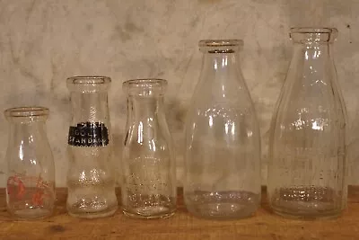 Antique Vintage Glass Milk Bottles Clover Leaf Pauls Other Marshalltown IA • $60