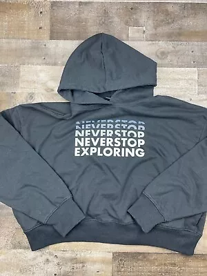 The North Face Never Stop Exploring Hoodie Womens Size XL Black Cropped Oversize • $21.21